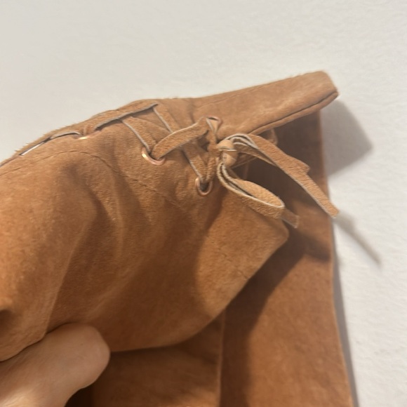 INTERMIX Brown Isaac Lace Up Suede Dress - Picture 11 of 11